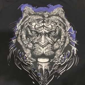 Just Cavalli Men's Lion's Head Slim Fit Tee Shirt